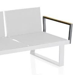 Kettler Rasmus Modular Armlehne Rechts Aluminium/Teak Anthrazit/Teak