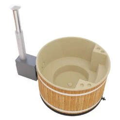 KIRAMI Comfort Family M Badefass-Set Hot Tub Ø170cm Natur/Soft Beige -Gartenmöbel Geschäft kirami comfort family m badefass set durchm170cm 1382934 2