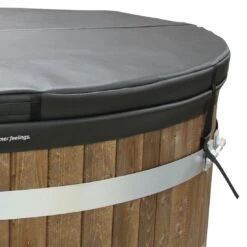 KIRAMI Comfort Steady M Badefass-Set Hot Tub Ø170cm Natur/Casual Grey -Gartenmöbel Geschäft kirami comfort steady m badefass set durchm170cm 1383099 4
