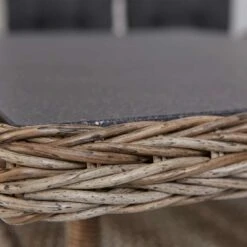 LC Garden Monaco Dininglounge 4-teilig Geflecht Inklusive Tisch Natur Mix/Grau -Gartenmöbel Geschäft l c wholesaler monaco loungegruppe 4 teilig geflecht inkl tisch natur mix 1093183 7