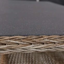 LC Garden Monaco Dininglounge 4-teilig Geflecht Inklusive Tisch Natur Mix/Grau -Gartenmöbel Geschäft l c wholesaler monaco loungegruppe 4 teilig geflecht inkl tisch natur mix 1093183 8