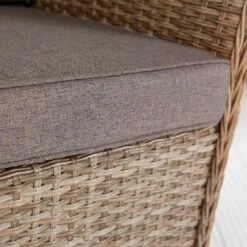 LC Garden Monaco Dininglounge 4-teilig Geflecht Inklusive Tisch Natur Mix/Grau -Gartenmöbel Geschäft l c wholesaler monaco loungegruppe 4 teilig geflecht inkl tisch natur mix 1093183 9