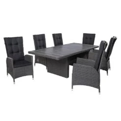 LC Garden Barcelona Gartensessel Aluminium/Geflecht Grau-Mix -Gartenmöbel Geschäft lc garden barcelona diningsessel aluminium geflecht 1432214 8