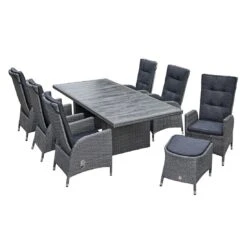 LC Garden Barcelona Gartensessel Aluminium/Geflecht Grau-Mix -Gartenmöbel Geschäft lc garden barcelona diningsessel aluminium geflecht 1432214 9