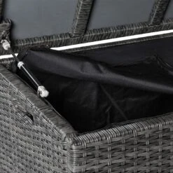 LC Garden Barcelona Gartenbox 152x68cm Aluminium/Geflecht Anthrazit/Grau Mix -Gartenmöbel Geschäft lc garden barcelona kissentruhe 152x68cm alu geflecht 1432830 4