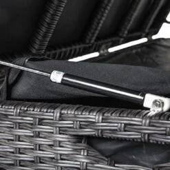 LC Garden Barcelona Gartenbox 152x68cm Aluminium/Geflecht Anthrazit/Grau Mix -Gartenmöbel Geschäft lc garden barcelona kissentruhe 152x68cm alu geflecht 1432830 5