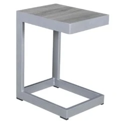 LC Garden Bondino Beistelltisch 32x40cm Aluminium/Keramik Silber/Easy Grey