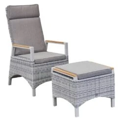 LC Garden Keramo Dining Verstellsessel Aluminium/Geflecht Off White/Cold White -Gartenmöbel Geschäft lc garden keramo loungesessel aluminium geflecht teak armlehnen 1434337 6