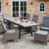 LC Garden Komido Gartenmöbel-Set 8-tlg. Tisch 200x100cm Anthrazit/Omega Braun