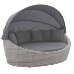 LC Garden Parma Loungeinsel Inkl. Kissen Geflecht White Grey -Gartenmöbel Geschäft lc garden parma loungeinsel oval inkl kissen geflecht 1345204 5