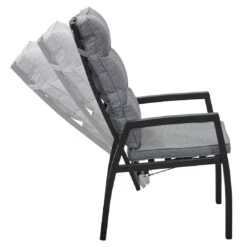 LC Garden Sondrino Gartenstuhl Aluminium/Polyester Schwarz Matt/Grau -Gartenmöbel Geschäft lc garden sondrino gartenstuhl aluminium polyester 1432962 7