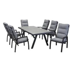 LC Garden Sondrino Gartenstuhl Aluminium/Polyester Schwarz Matt/Grau -Gartenmöbel Geschäft lc garden sondrino gartenstuhl aluminium polyester 1432962 8