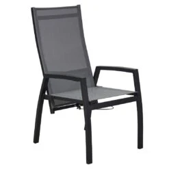 LC Garden Sondrino Gartenstuhl Aluminium/Textilene Schwarz Matt/Grau -Gartenmöbel Geschäft lc garden sondrino gartenstuhl aluminium textilene 1433028 5