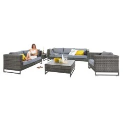 LC Garden Vivera Loungesessel Mit Kufen Aluminium/Geflecht Anthrazit/Omega-Anthrazit -Gartenmöbel Geschäft lc garden vivera loungesessel mit kufen aluminium geflecht 1432456 4