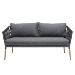 LifestyleGarden Ipanema Gartensofa Teak/Rope/Olefin Dunkelgrau -Gartenmöbel Geschäft lifestylegarden ipanema 2 siterzsofa teak rope olefin dunkelgrau 1203766 4