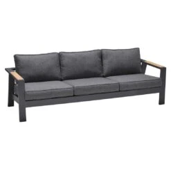 LifestyleGarden Palau Loungeset 3-tlg. Aluminium/Olefin Dunkelgrau -Gartenmöbel Geschäft lifestylegarden palau loungegruppe 3 tlg aluminium olefin 1413943 4