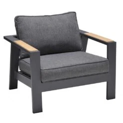 LifestyleGarden Palau Loungesessel Aluminium/Olefin Dunkelgrau -Gartenmöbel Geschäft lifestylegarden palau loungesessel aluminium olefin dunkelgrau 1203997 2