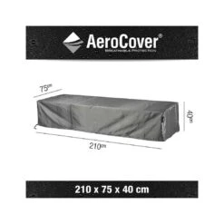 AeroCover Gartenliege Schutzhülle 210x75x40cm Polyester Uni Anthrazit -Gartenmöbel Geschäft loungeliegenhulle 210x75x40cm 5