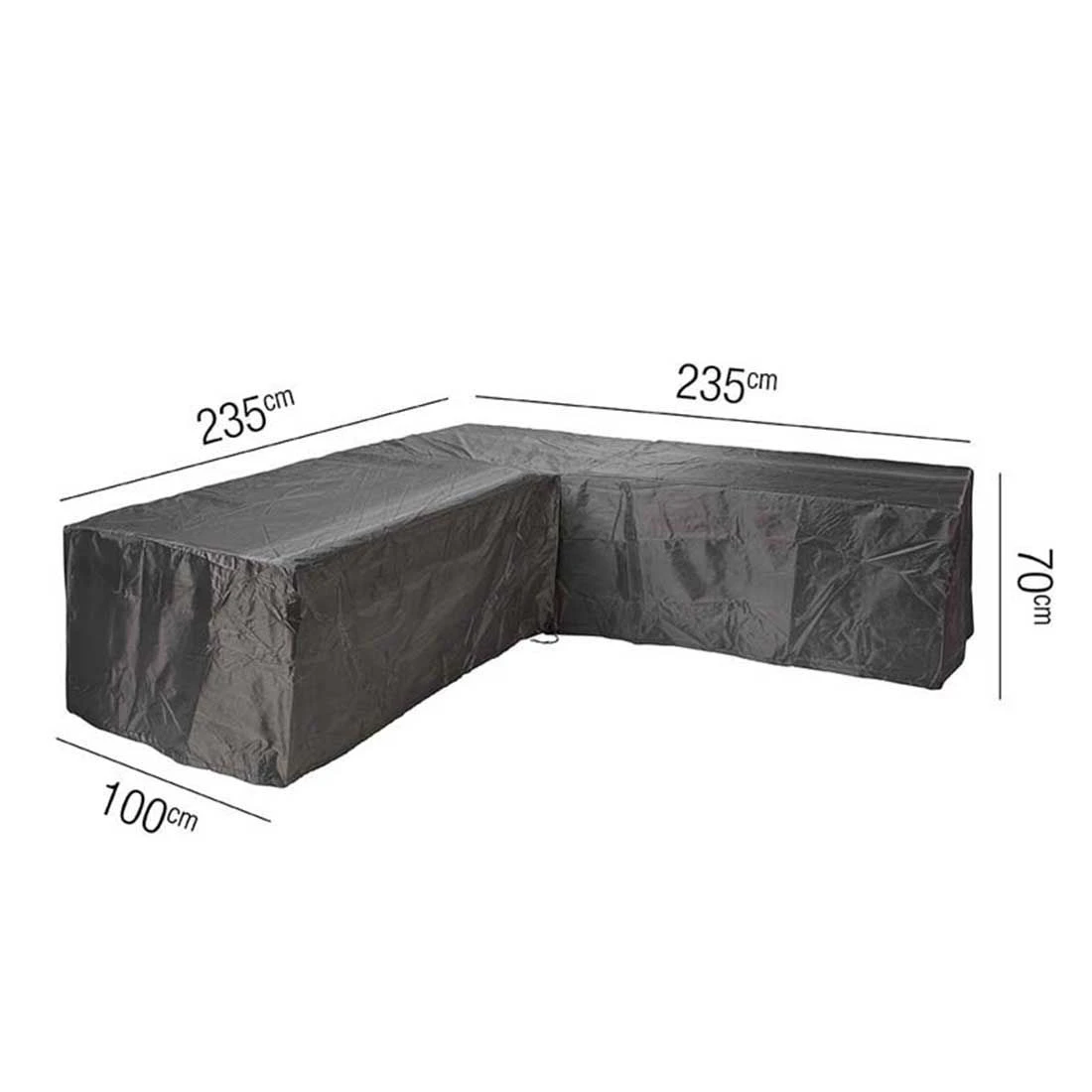 AeroCover Schutzhülle Für Ecklounge 235x235x100x70cm Polyester Uni Anthrazit 4 AeroCover Schutzhülle Für Ecklounge 235x235x100x70cm Polyester Uni Anthrazit – Bild 2