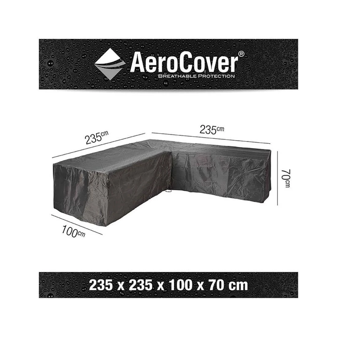 AeroCover Schutzhülle Für Ecklounge 235x235x100x70cm Polyester Uni Anthrazit 11 AeroCover Schutzhülle Für Ecklounge 235x235x100x70cm Polyester Uni Anthrazit – Bild 9
