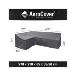 AeroCover Schutzhülle Für Ecklounge 270x210x85x65/90cm Polyester Uni Anthrazit -Gartenmöbel Geschäft loungesethulle 270x210x85x65 90cm l form links 7