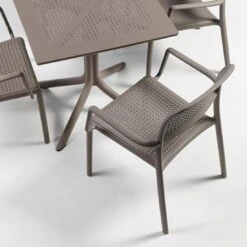 Nardi Bora Gartenmöbel-Set 3-tlg. Kunststoff Taupe -Gartenmöbel Geschäft nardi bora stapelsessel diningset 3 teilig kunststoff 45697 4