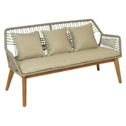 Outdoor Living Seville Loungeset 5-tlg. Akazie/Rope Braun/Sand -Gartenmöbel Geschäft outdoor living seville loungeset 5 ltg akazie rope 1428243 3