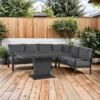 OUTLIV. Atlanta Dininglounge 2-tlg. Aluminium/Polyester Anthrazit/Grau -Gartenmöbel Geschäft outliv atlanta dininglounge 2 tlg aluminium polyester 1486235 1