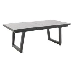 OUTLIV. Calvia Ausziehtisch 200/260x100cm Aluminium/Keramik Anthrazit/Holzoptik-Grau