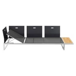OUTLIV. Capri Gartensofa Schwarz -Gartenmöbel Geschäft outliv capri 3 sitzersofa edelstahl teak inklusive kissen schwarz 1168940 4