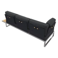 OUTLIV. Capri Gartensofa Schwarz -Gartenmöbel Geschäft outliv capri 3 sitzersofa edelstahl teak inklusive kissen schwarz 1168940 5