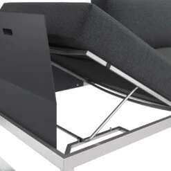 OUTLIV. Capri Gartensofa Schwarz -Gartenmöbel Geschäft outliv capri 3 sitzersofa edelstahl teak inklusive kissen schwarz 1168940 7