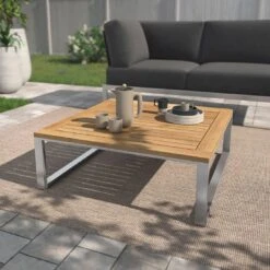 OUTLIV. Capri Loungetisch 75x75cm Teak Natur