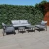 OUTLIV. Charleston Loungeset Aluminium/Olefin/Rope Anthrazit/Hellgrau -Gartenmöbel Geschäft outliv charleston loungeset 5 tlg aluminium rope 1422006 1