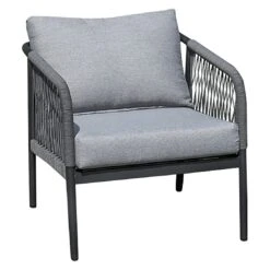 OUTLIV. Charleston Loungeset Aluminium/Olefin/Rope Anthrazit/Hellgrau -Gartenmöbel Geschäft outliv charleston loungeset 5 tlg aluminium rope 1422006 5