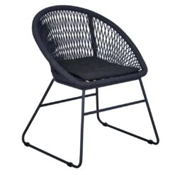 OUTLIV. Edson Gartensessel Aluminium/Rope Inkl. Kissen Charcoal