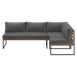 OUTLIV. Floris Dininglounge 3-tlg. Stahl/Akazie Schwarz/Grau -Gartenmöbel Geschäft outliv floris dininglounge 3 tlg stahl akazie schwarz grau 1241353 4