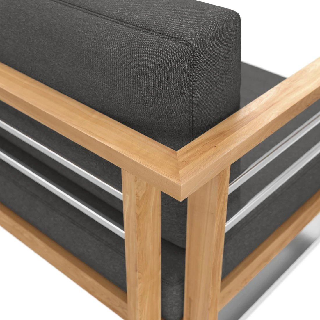 OUTLIV. Hawaii Loungesessel Edelstahl/Teak/Polster Dunkelgrau 10 OUTLIV. Hawaii Loungesessel Edelstahl/Teak/Polster Dunkelgrau – Bild 8