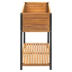 OUTLIV. Bern Hochbeet 90x45x90cm Stahl/Akazie Schwarz/Natur -Gartenmöbel Geschäft outliv ko tao hochbeet 90x45x90cm stahl akazie 1343114 3