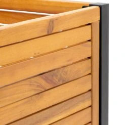 OUTLIV. Bern Hochbeet 90x45x90cm Stahl/Akazie Schwarz/Natur -Gartenmöbel Geschäft outliv ko tao hochbeet 90x45x90cm stahl akazie 1343114 9