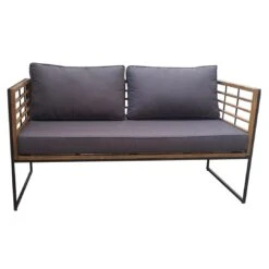 OUTLIV. Maui Gartensofa Stahl/Akazie/Polster Schwarz/Anthrazit -Gartenmöbel Geschäft outliv maui 2 sitzersofa stahl akazie polster 1343202 2