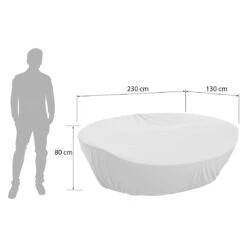 OUTLIV. Schutzhülle Für Loungeinsel Paradiso 230x130x80cm Schwarz -Gartenmöbel Geschäft outliv paradiso schutzhuelle fuer loungeinsel 230x130x80cm 1498489 8