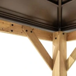 OUTLIV. Pavillon 335x335 Cm Zedernholz/Stahl Braun -Gartenmöbel Geschäft outliv pavillon 335x335 cm zedernholz stahl 1422226 7