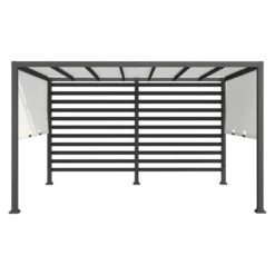 OUTLIV. Gartenpergola 305x366cm Stahl/Stoff Schwarz/Weiß -Gartenmöbel Geschäft outliv pergola 305x366cm stahl stoff 1396607 4