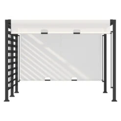 OUTLIV. Gartenpergola 305x366cm Stahl/Stoff Schwarz/Weiß -Gartenmöbel Geschäft outliv pergola 305x366cm stahl stoff 1396607 5