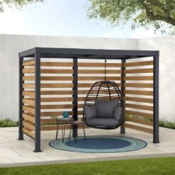 OUTLIV. Gartenpergola 313x191 Cm Zedernholz/Stahl Schwarz/Natur -Gartenmöbel Geschäft outliv pergola 313x191 cm zedernholz stahl 1422237 6