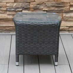 OUTLIV. Spain Beistelltisch Geflecht Dunkelgrau -Gartenmöbel Geschäft outliv spain beistelltisch geflecht 1338758 3