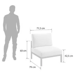 OUTLIV. Toskana Mittelmodul Aluminium/Sunproof Anthrazit/Hellgrau -Gartenmöbel Geschäft outliv toskana mittelmodul aluminium sunproof 1423711 3