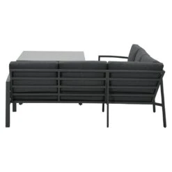 OUTLIV. Wellington Dininglounge 3-tlg. Aluminium/Polster Carbon Black/Reflex Black -Gartenmöbel Geschäft outliv wellington loungeecke aluminium polster carbon black reflex black 1247403 5