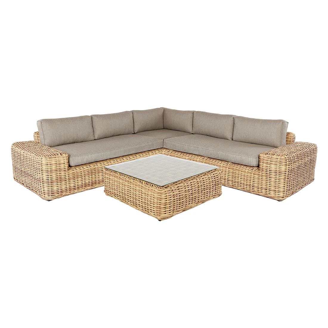 OUTLIV. Yate Ecklounge 4tlg. Geflecht/Olefin Mixed Brown 4 OUTLIV. Yate Ecklounge 4tlg. Geflecht/Olefin Mixed Brown – Bild 2